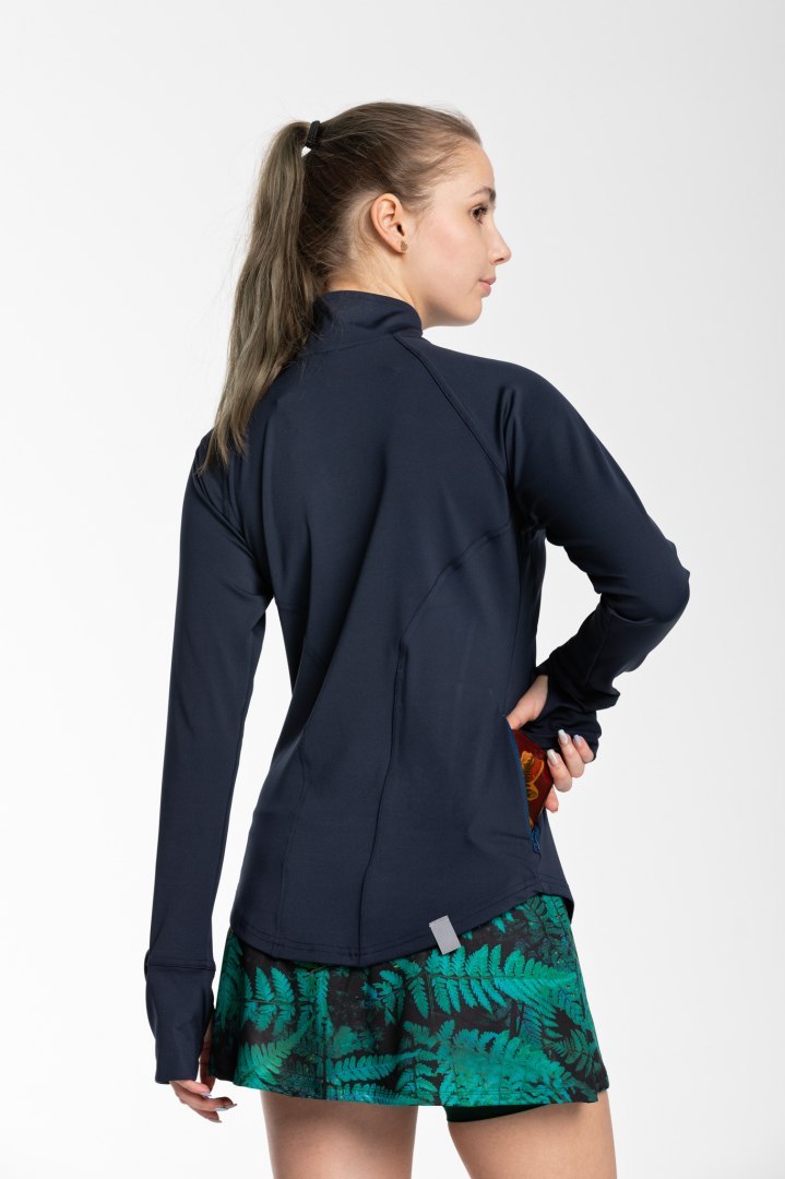 Bluza ze Stójką Granatowa (z recyklingu)